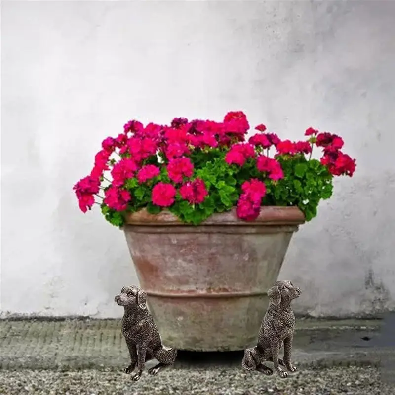 PZHI Mini Pot Feet, Cute Animal Shaped Plant Pot Support Feet, Animal Figurines Ornaments, Resin, for Indoor Outdoor, 3 Pcs