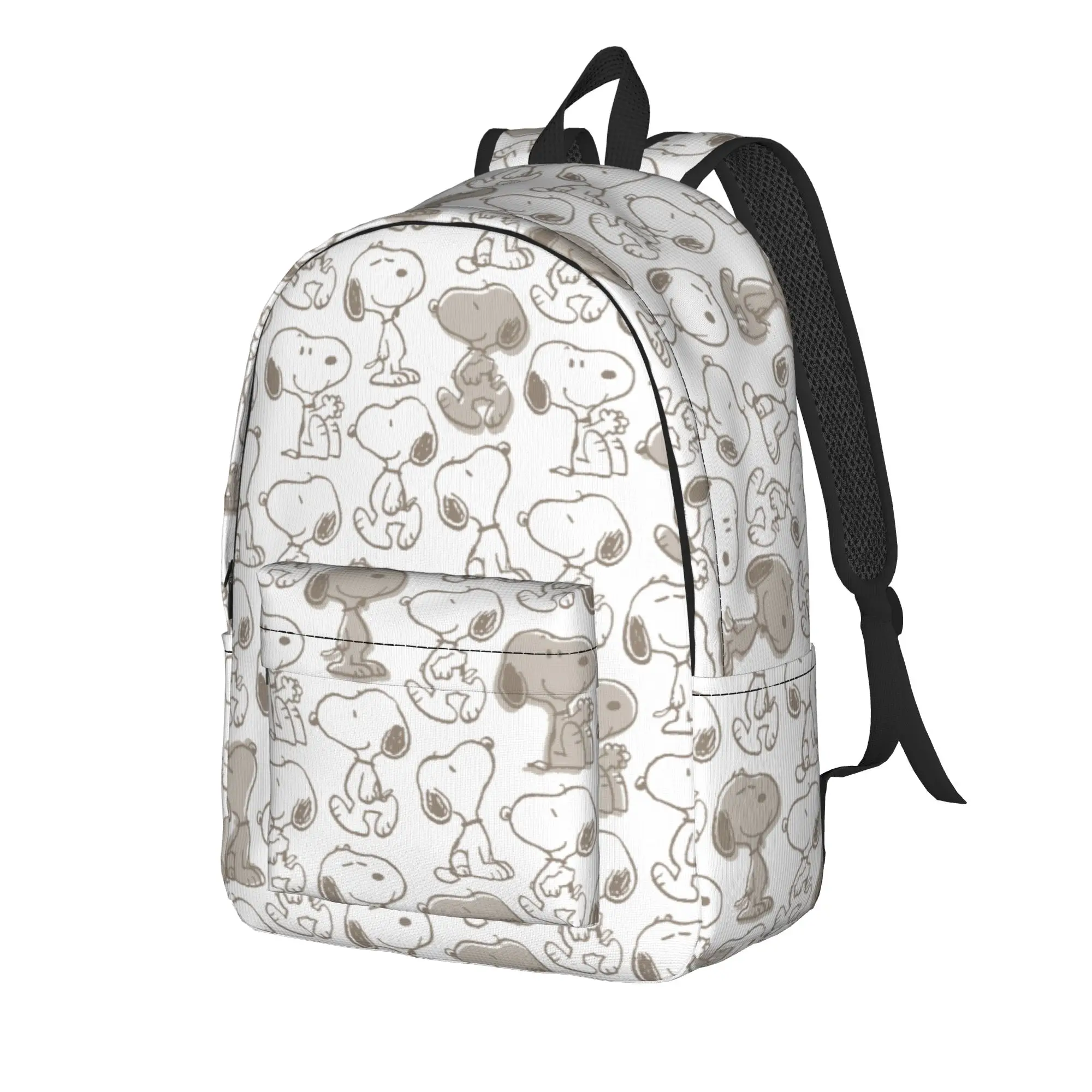 S-Dog-Snoopies Cartoon Backpack for Men Women Casual Student Work Daypack  Laptop Computer Canvas Bags Sports