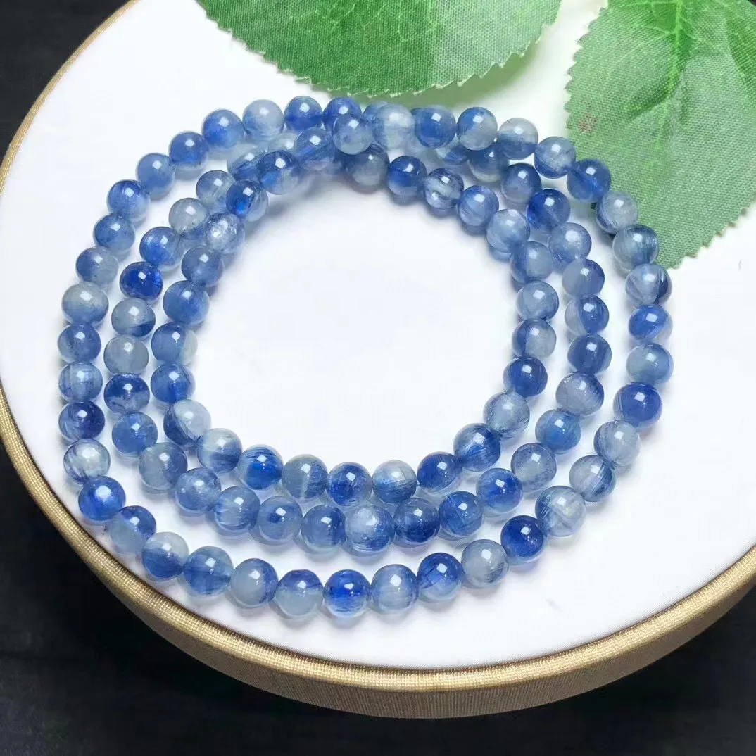 

Unit One Bracelet Customzied Cost Natural Kyanite Crystal Healing Multi Loop Bead Bracelet Special For Jewelry Gift