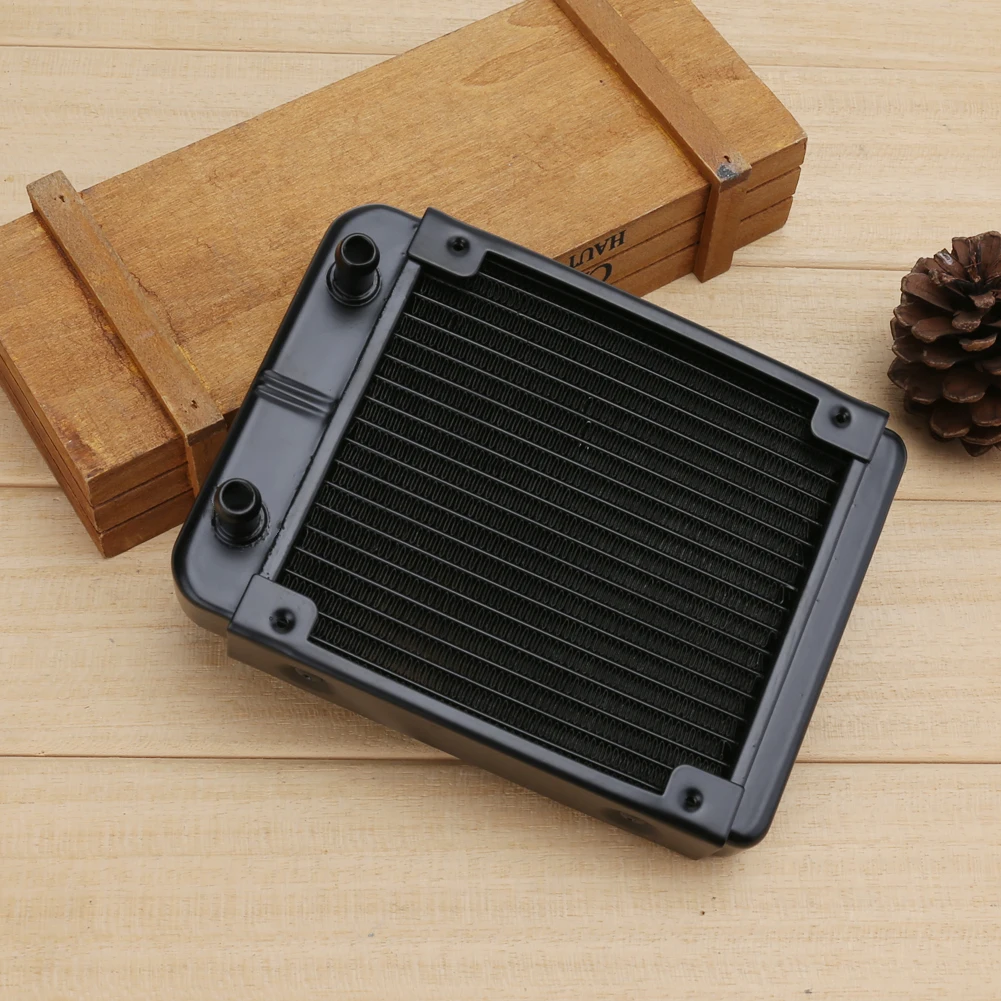 

1Pc 120mm 18 Tubes Aluminum Computer Water Cooling Radiator Heat Sink Part
