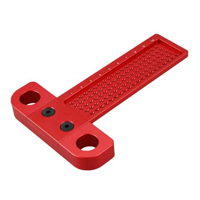 B03C-Woodworking Scribe T100 Hole Scribe T-Type Ruler Hole Scribing Ruler Line Drawing Marking Gauge DIY Measuring Tools