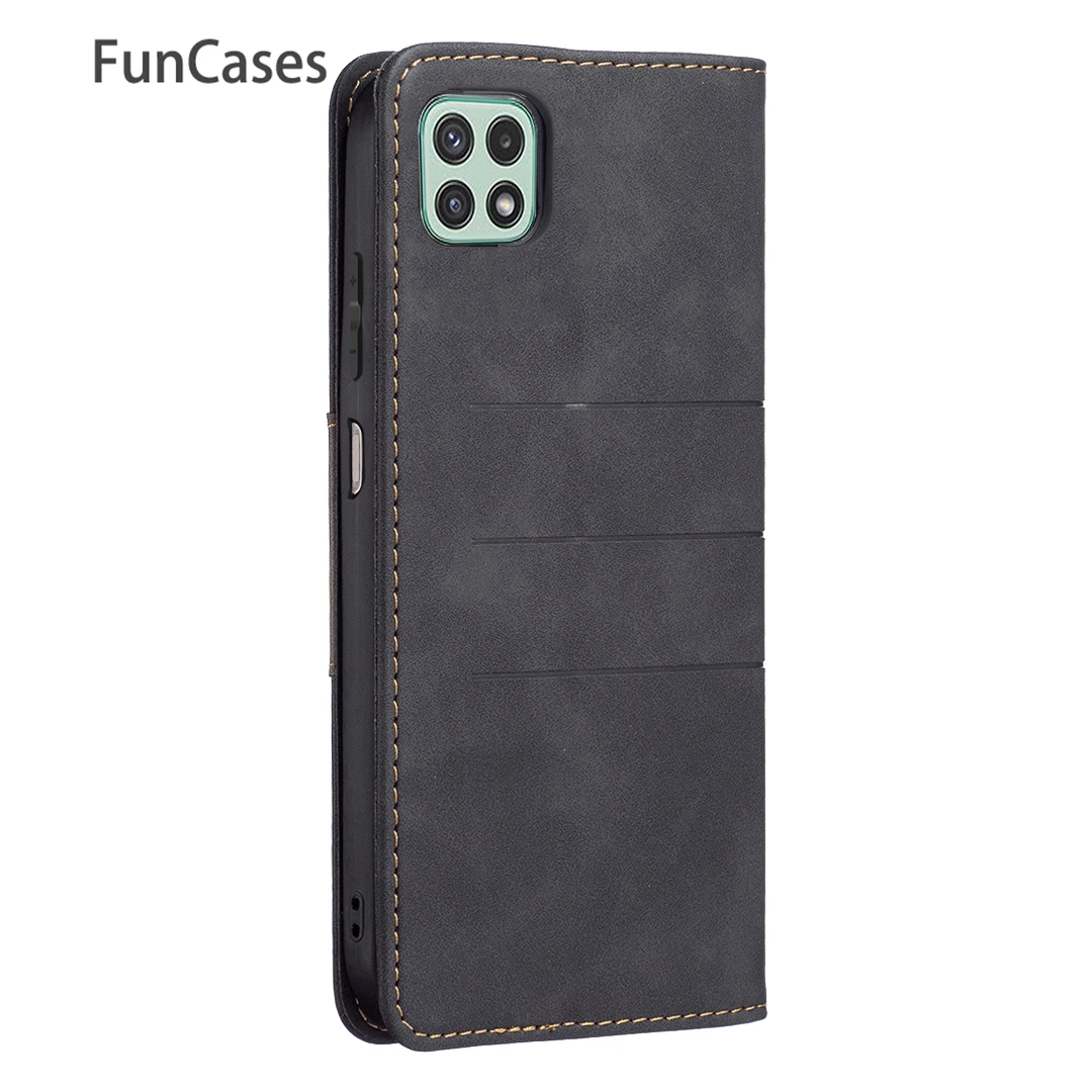 Plastic Cases For phone case Samsung A22 5G Business Cover Magnetic Closure sFor Celular Samsung Galaxy capa A22 5G Aksesuar