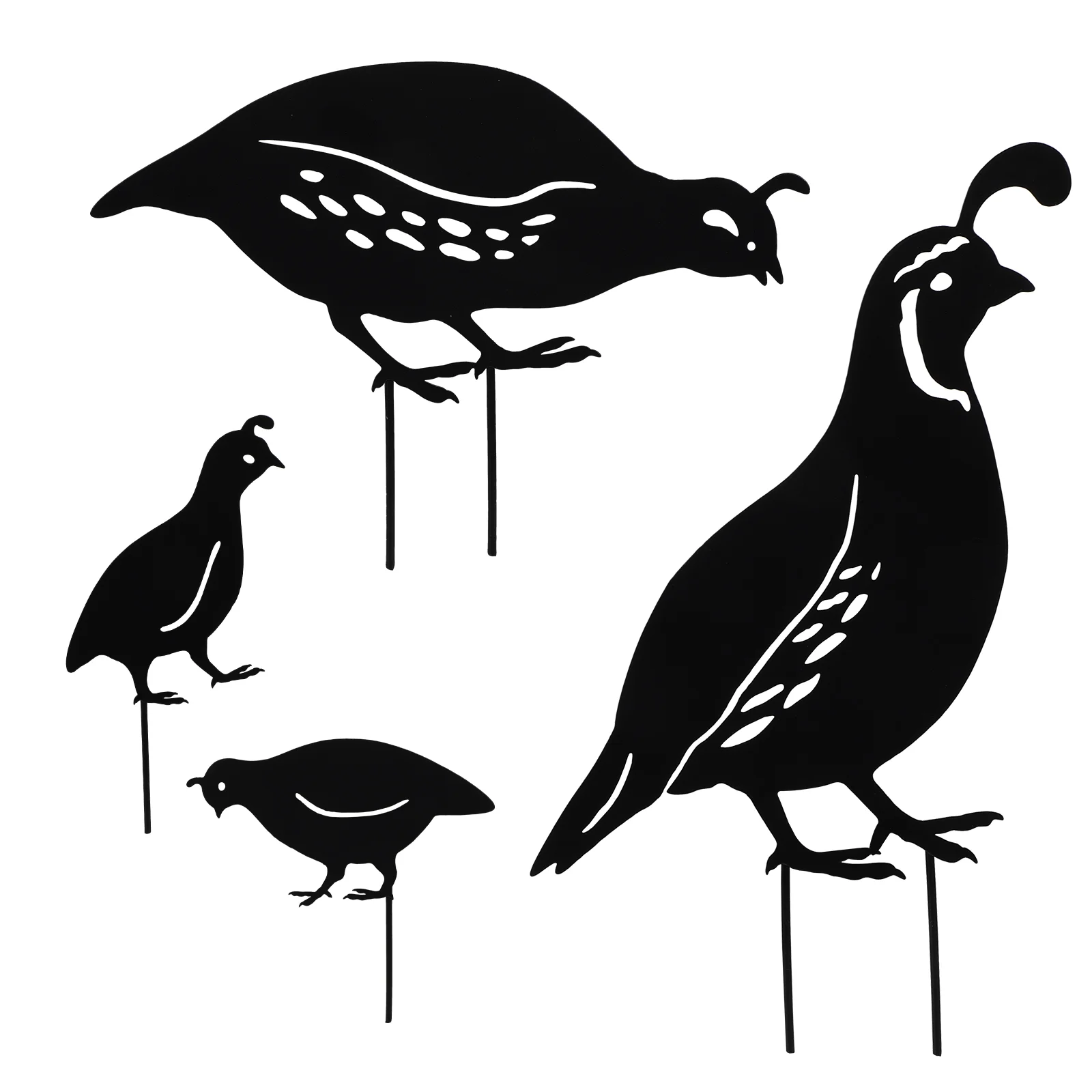 

Quail Wrought Iron Ornaments Metal Decoration for Yard Lawn Outdoor Kit Decorations