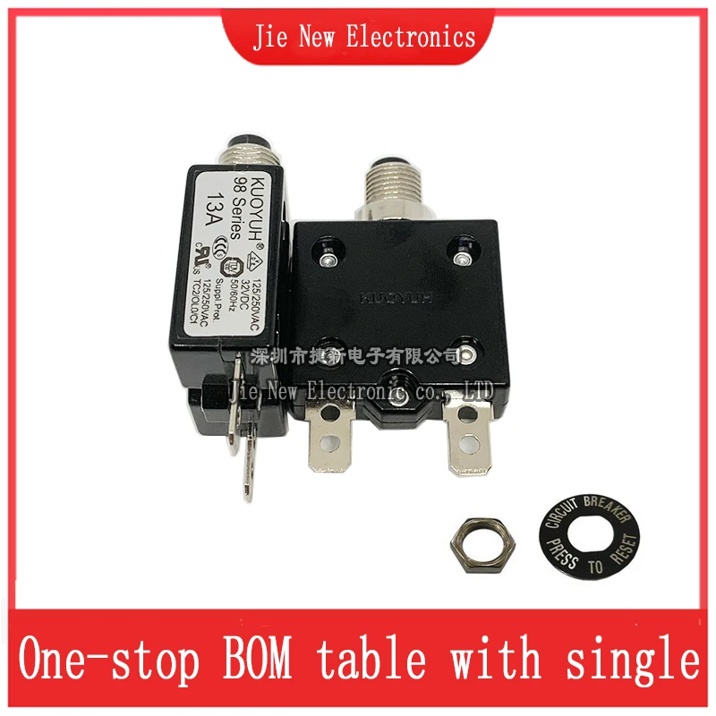 1PCS KUOYUH 98 Series breaker 3A 5A 7A 8A 9A 10A 11A 12A 13A 14A 15A 16A 18A 19A 20A 23A 24A 25A 30A current overload protector