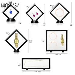 PET Jewellery Box Challenge Coin Display Stand 3D Floating Transparent Phone Case Jewelry Specimen Military Medal Stand Frame
