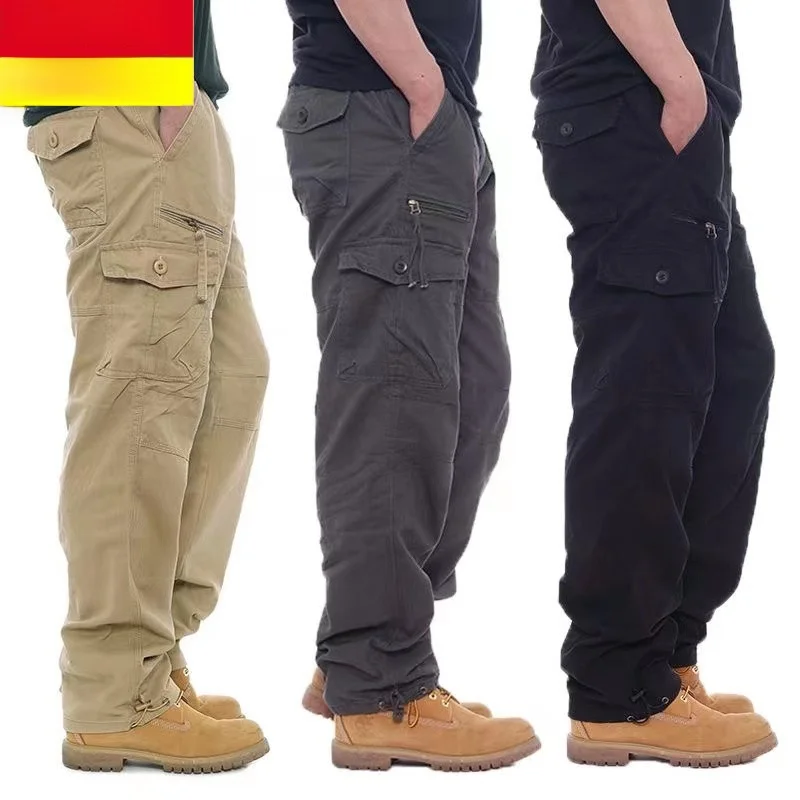 

Мужские свободные повседневные рабочие брюки, утепленные, осенне-зимние, длинные, больших размеров, удобные, в стиле карго, молодежные, энергичные.