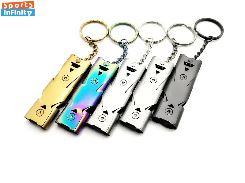 Stainless Steel Survival Whistle Outdoor Distress Whistle High-frequency Earthquake Rescue Camping Climbing hiking accessories