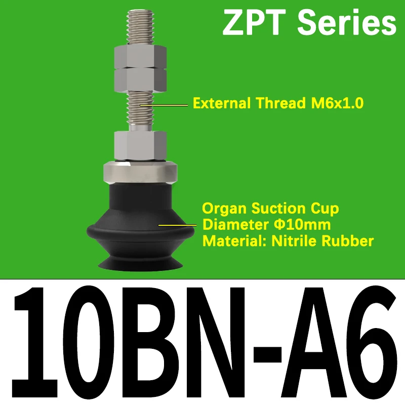 ZPT Series ZPT06BN ZPT08BN ZPT10BN ZPT16BN ZPT25BN ZPT32BN ZPT50BN Vacuum Suction Cup Industrial Manipulator Suction Pneumatic