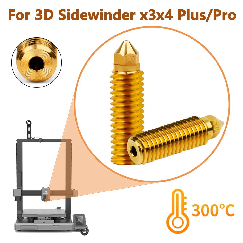 

Сопло для 3D принтера Sidewinder x3 x4 Plus/Pro, латунный, 0,4 мм, 300 ℃