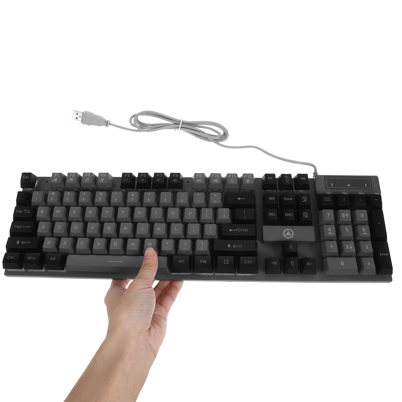 104-Tasten-Gaming-Tastatur, RGB-Hintergrundbeleuchtung, mechanisch, kabelgebunden, Computerspiel-Hardware, ergonomisches, leises PC-Zubehör in voller Größe
