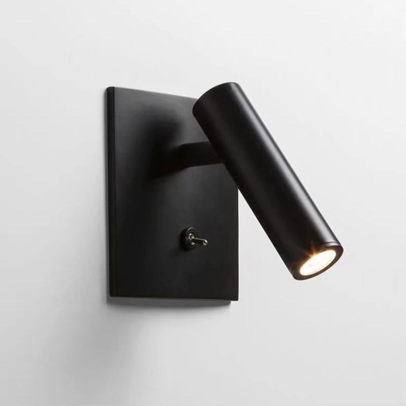 

Modern Embedded LED Reading Wall Lamp with Switch Adjustable Hotel Bedroom Bedside Wall Sconce Light Fixture AC110-220V
