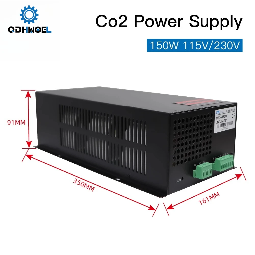 QDHWOEL 150W CO2 Laser Power Supply For Reci YongLi EFR 150W 180W Tube Engraving Cutting Machine MYJG-150W