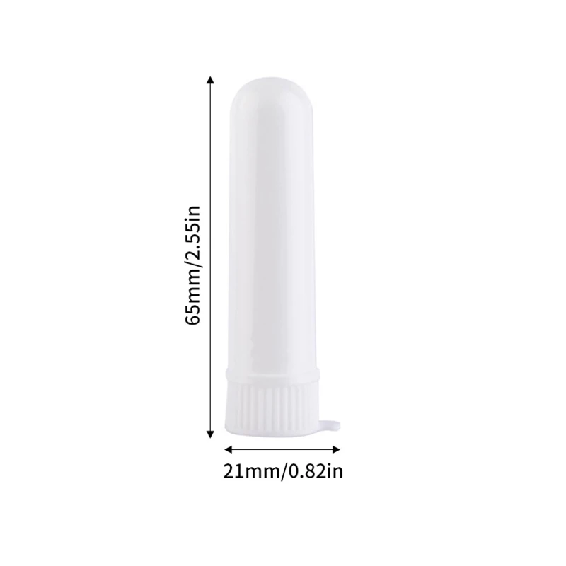 100Pcs Inhaler Stick Essential Oil Aromatherapy Nasal Inhaler Tube With Cotton Wicks Empty Blank Nasal Inhaler For Essential Oil