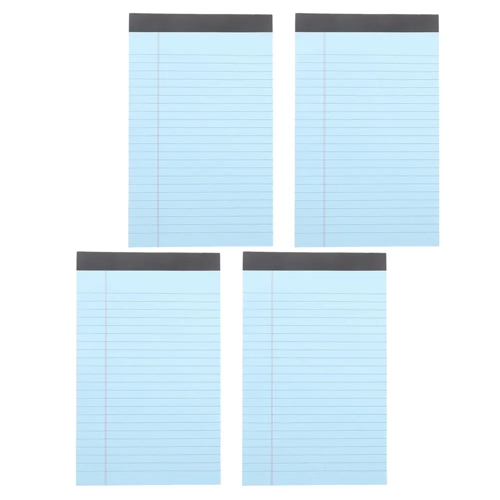 

4pcs Notepad Legal Memo Paper Pads Ruled Notebook Wide Lined Portable Business Note Pads For Work Use