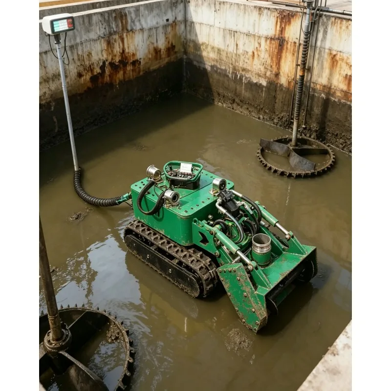 Non‑man Entry Dredging Robot Sludge Cleaning Machine, Heavy‑Duty Industrial Tank Cleaner for Hazardous Waste Sludge Removal