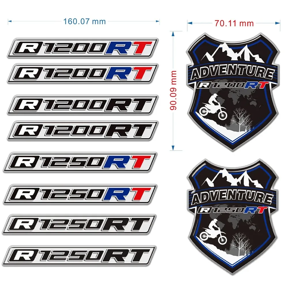 

For BMW R1200RT R1250RT R1200 R1250 RT Tank Pad Fuel Oil Kit Knee Protector Fairing Emblem Helmet Stickers Motorcycle Decals