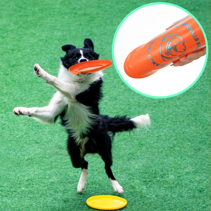 Dog Toy Specialized Training Flying Discs Interactive Soft Bite Resistant Fly Saucer Toy Plate For Small Large Dog Play Chew Toy