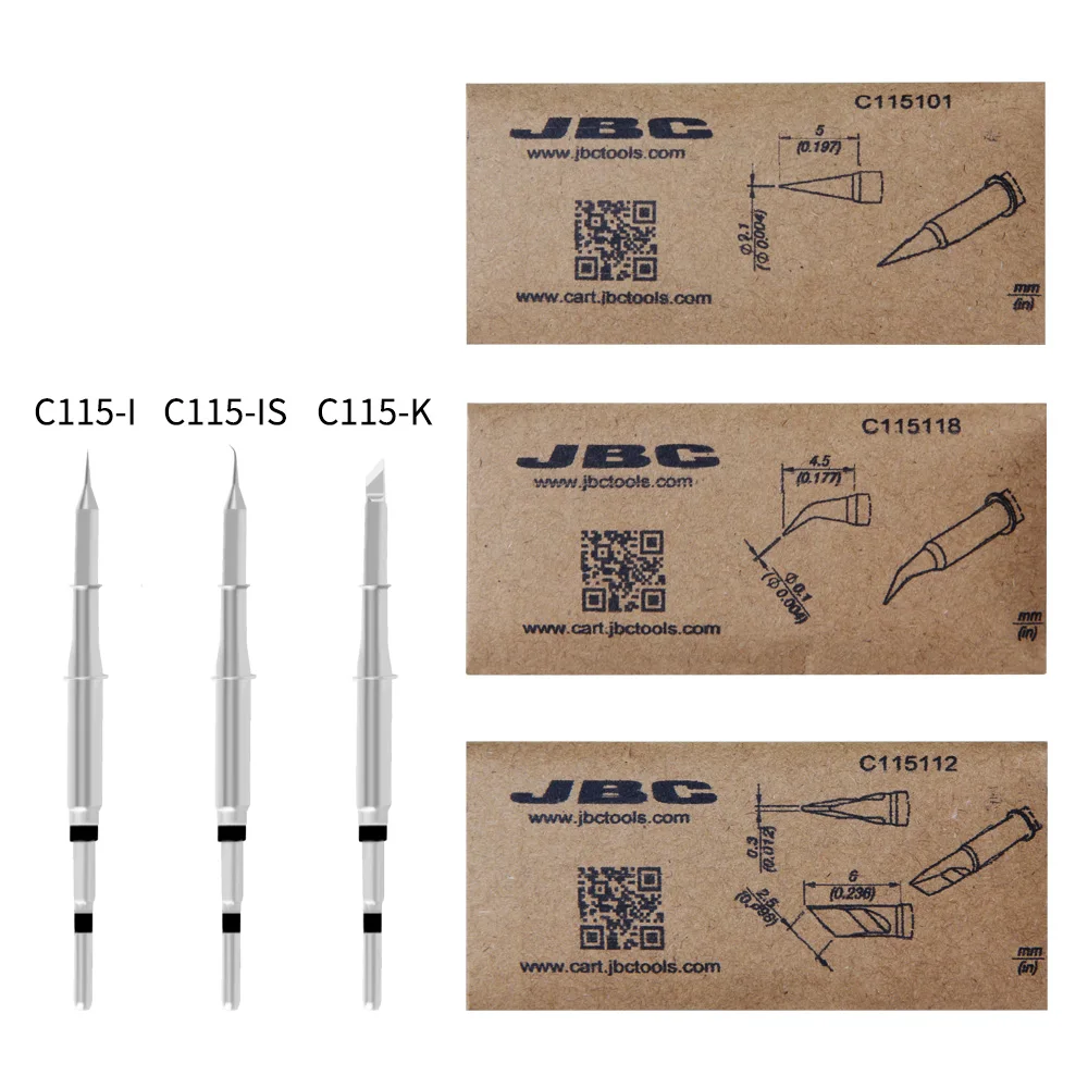 JBC C115 Original Tips NT105-A NT115-A NANE/NASE NANO C115-101/C115-112/C115-105 for JBC Sugon Solder Station Soldering Iron Tip