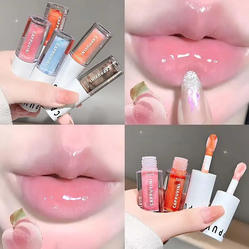 カプチーニ サンドアイス ダブルカラー リップグレイズ モイスチャライザー スムース プランプ リップス 簡単塗布 色彩強化 リップグロス リップスティック