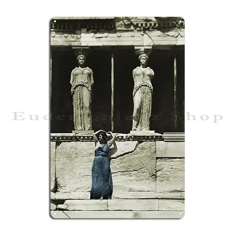 Isadora Duncan-letrero de Metal para decoración de pared, Mural de pared personalizado oxidado, decoración de pared, cartel de estaño
