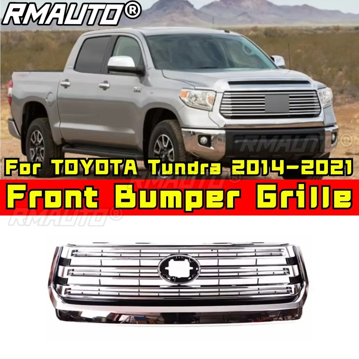 For TOYOTA Tundra Bumper Grill Car Front Bumper Racing Grille Grillg Exterior Part For TOYOTA Tundra 2014-2021 Car Accessories