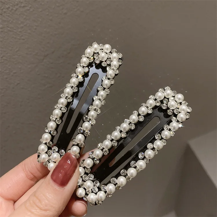 Snap hair clips barrette for girls accesories pins korean summer tiara fashion colets new Hairgrips jewelry 2022 pearls vintage