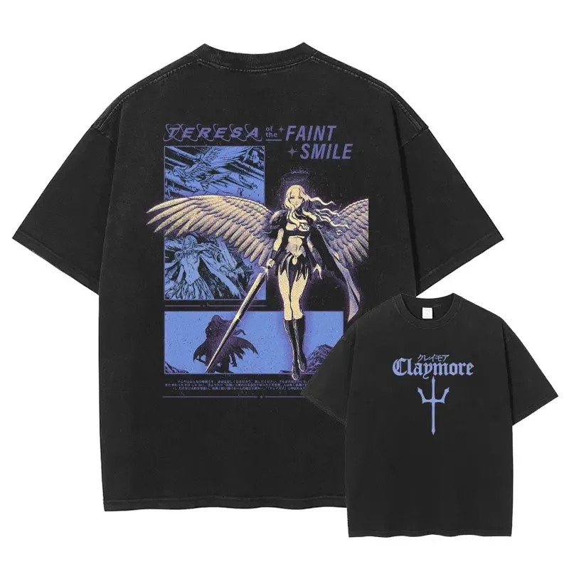 Producto estrella de Claymore, nuevo modelo de camiseta con personalidad, ropa unisex de gran tamaño, adecuada para todas las estaciones, producto estrella de alta calidad
