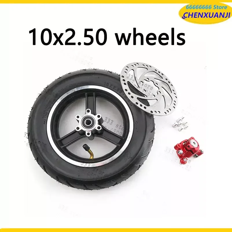 

10X2.50 Wheel 10 Inch Tire Inner Tube Rims with Brake Disc for Electric Scooters 10 Inch Wheels