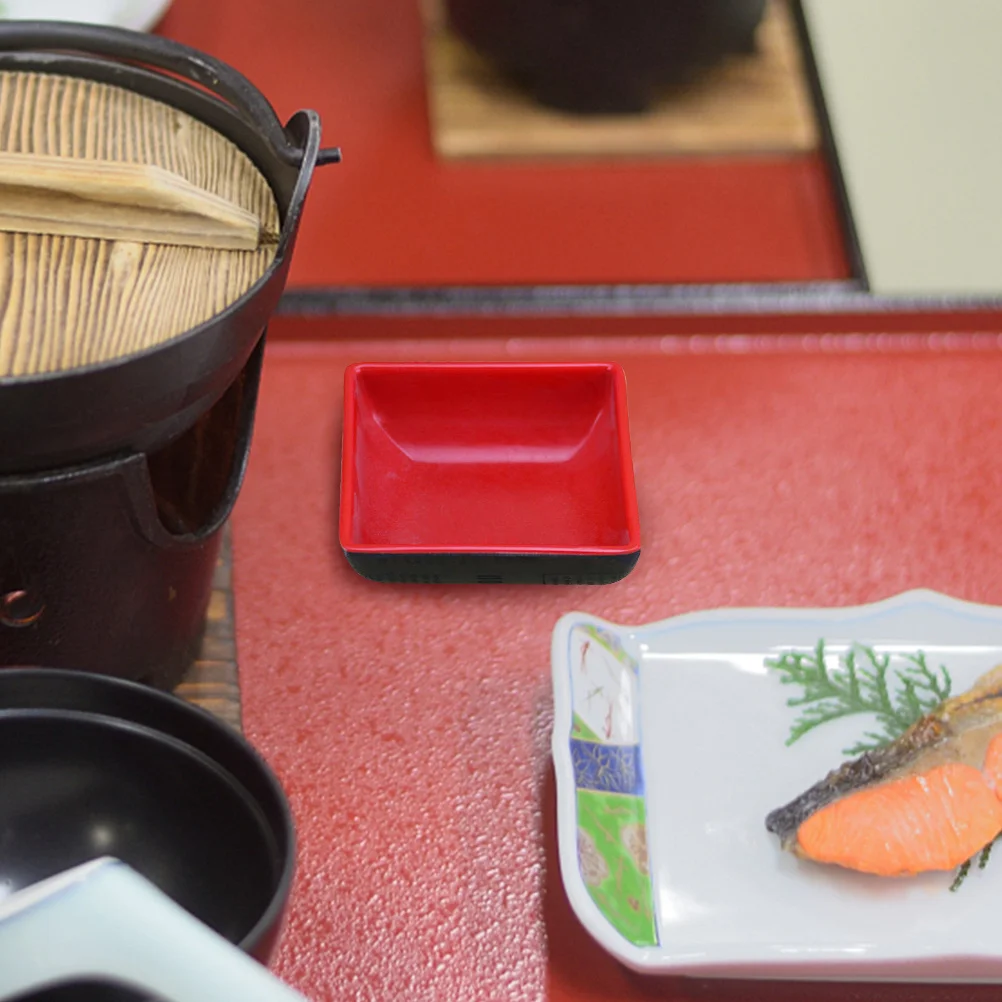 

6Pcs Sauce Dishes Material Square Relish Plates for Home Restaurant Seasoning Bowls Soy Sauce Holders Spices Serving