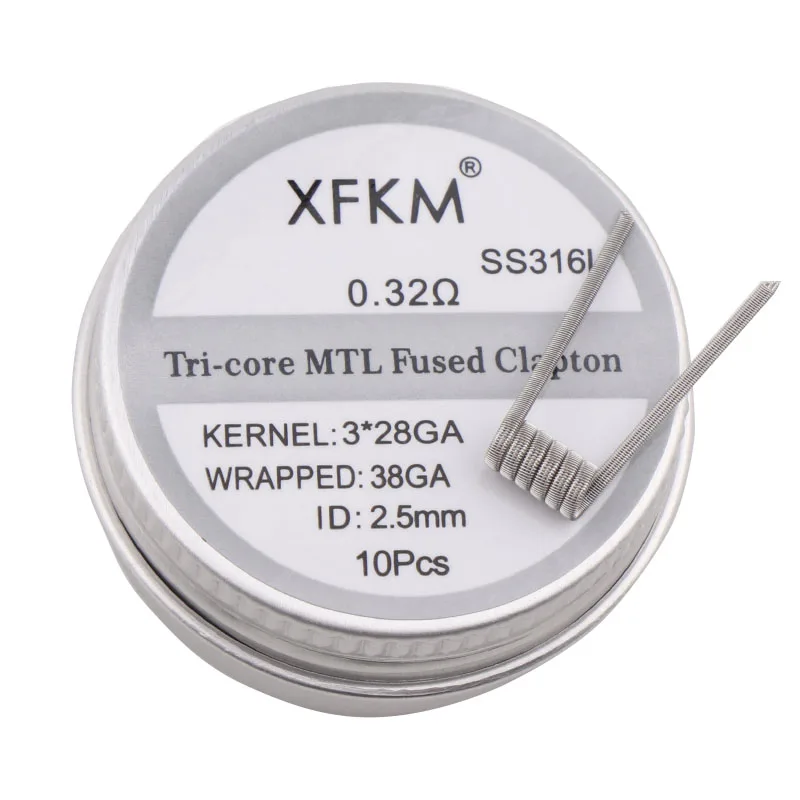 10PCS A1/SS316L Mtl Prebuilt Coils Premade CoilAtomizer Mod Heating Wire Dual Core Three Core Four Core Fancy Heating Wire