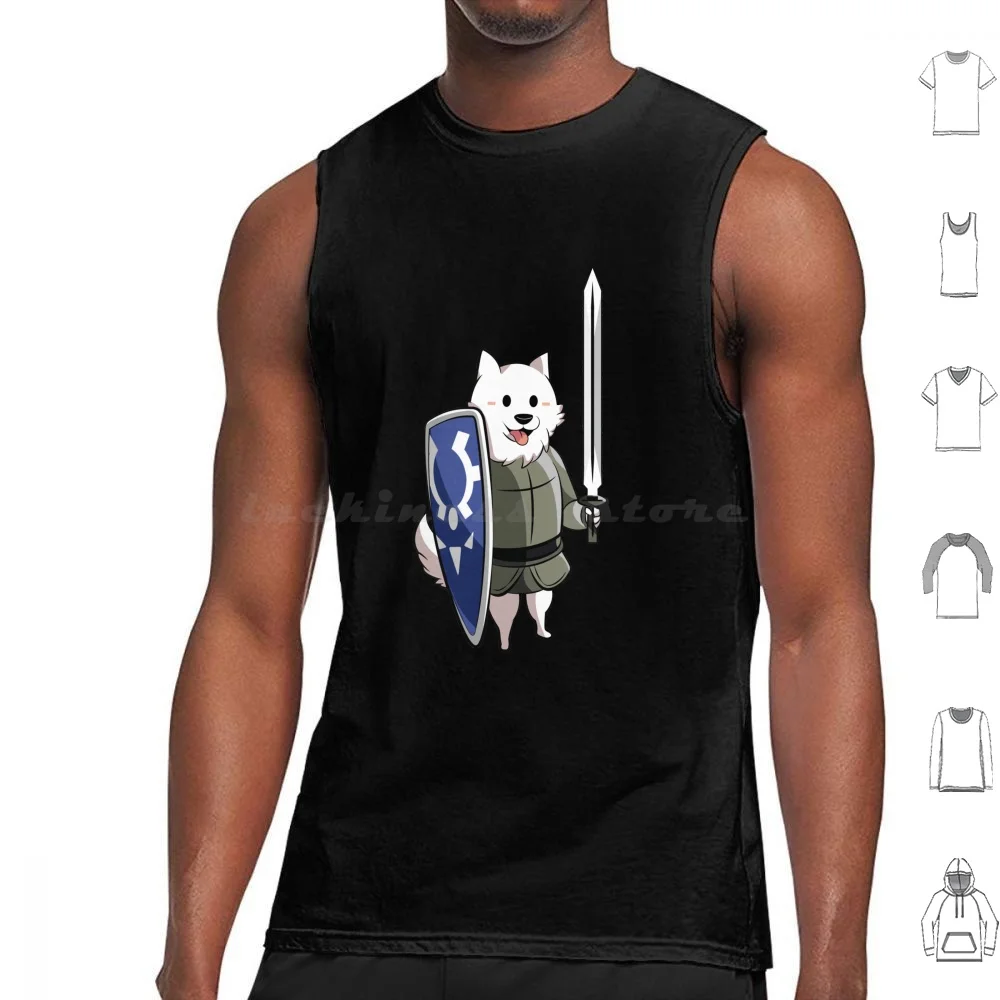 Undertale Lesser Dog Tank Tops Vest Sleeveless Attack Bones Lesser Bits Cute Cool Delta Customize Characters Capture Dude