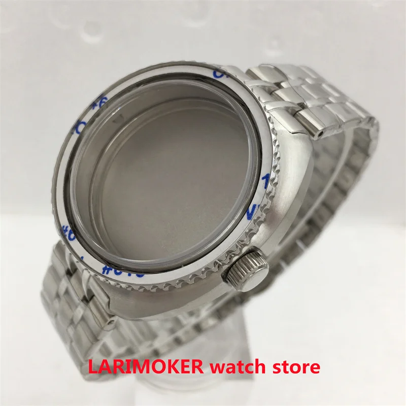 Caja de acero inoxidable para reloj de 43MM para hombre, caja de movimiento adecuada para NH35/NH36, accesorios de reloj, caja de acero inoxidable