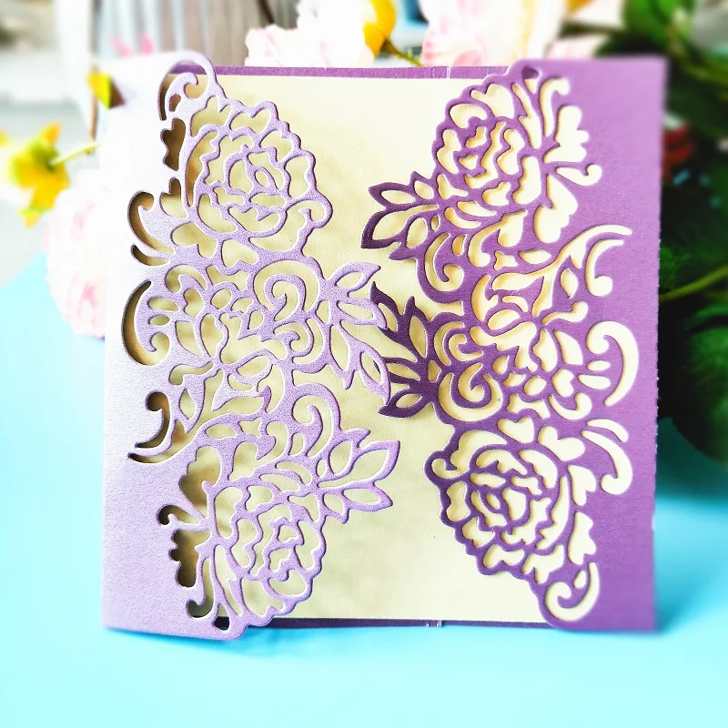 Rose Leaves Border Metal Cutting Dies Stencils Die Cut for DIY Scrapbooking Album Paper Card Embossing New Die Cutter 2023