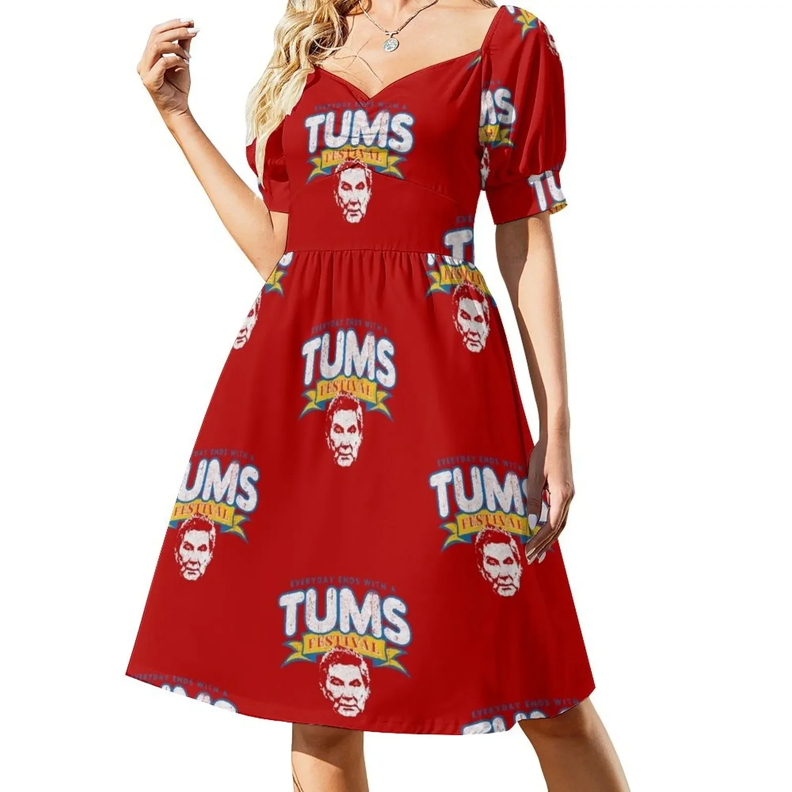 

Tums Festival Sleeveless Dress Women's summer long dress long sleeve dresses Dress for pregnant women Beachwear