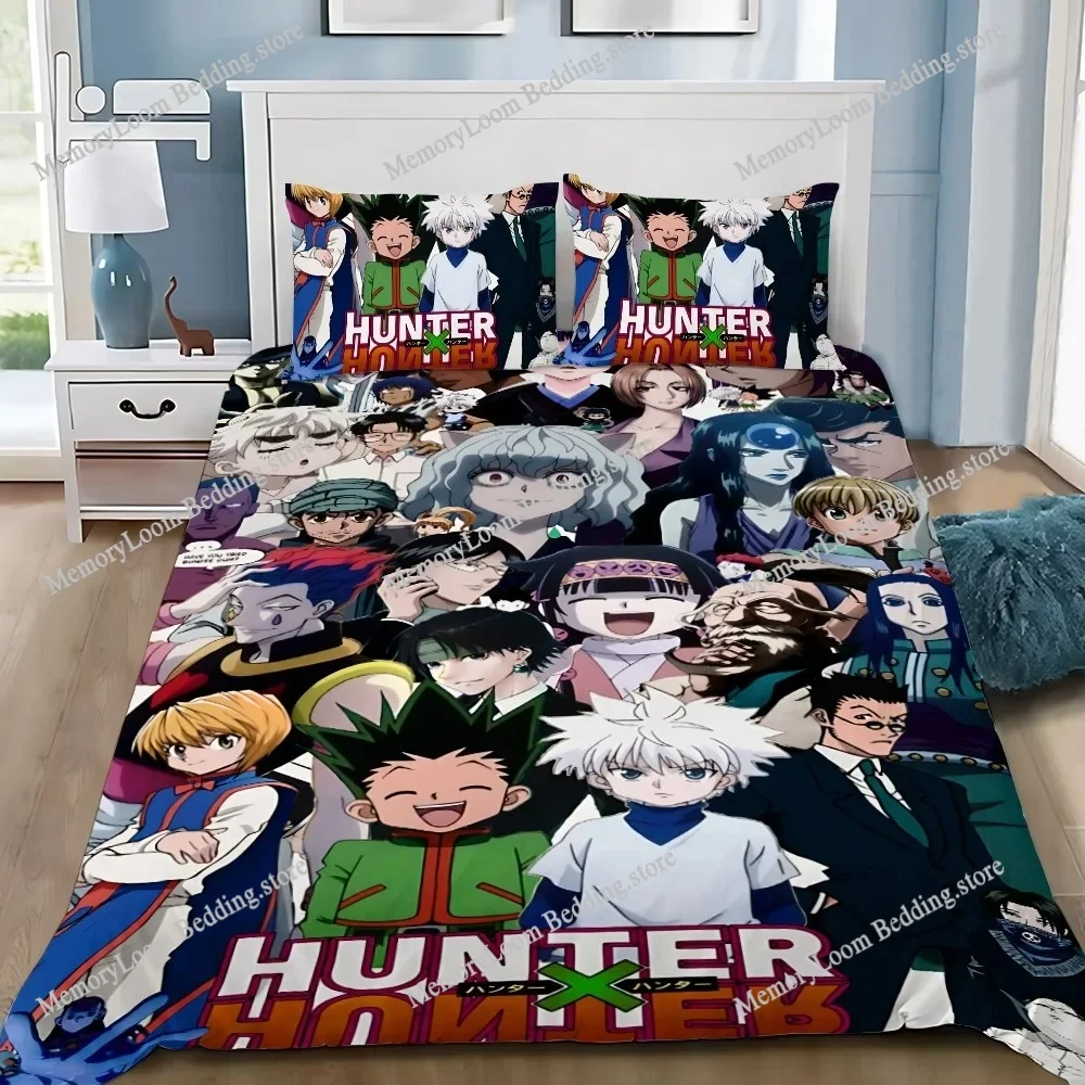 

Home Textile Cartoons Fun Hunter x Hunter Duvet Cover Pillow Case Boy Girl Bedding Set King/Queen/Twin Size Soft Polyester