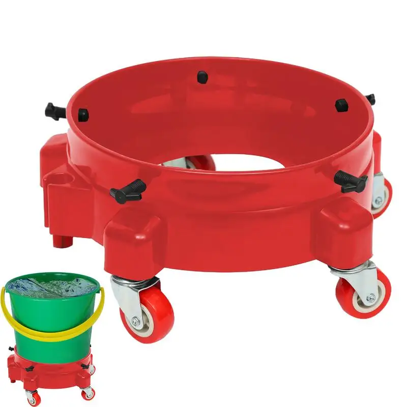 Bucket Dolly Bucket Accessories Car Wash Bucket With Wheels Multifunctional Bucket Holder Car Wash Accessories For Driveway