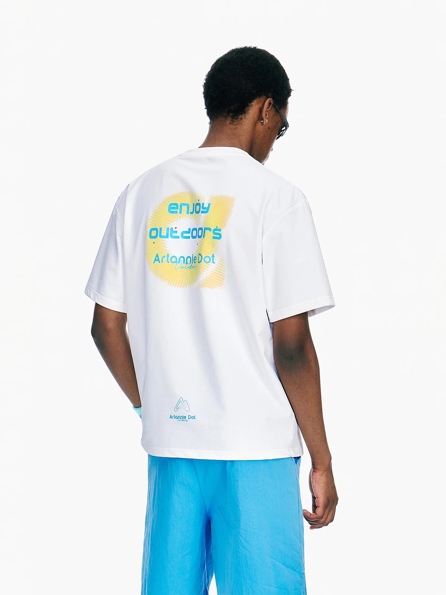 ARTANNIE Men's Outdoor Sports Cool Feeling T-Shirt 2026 Summer New American Print Couple's Quick Dry Short Sleeve Cotton Poly...