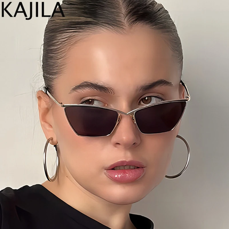 

Metal Frame Sexy Cat Eye Sunglasses Women 2024 Luxury Brand Design Classic Vintage Square Sun Glasses For Ladies Retro Eyewear
