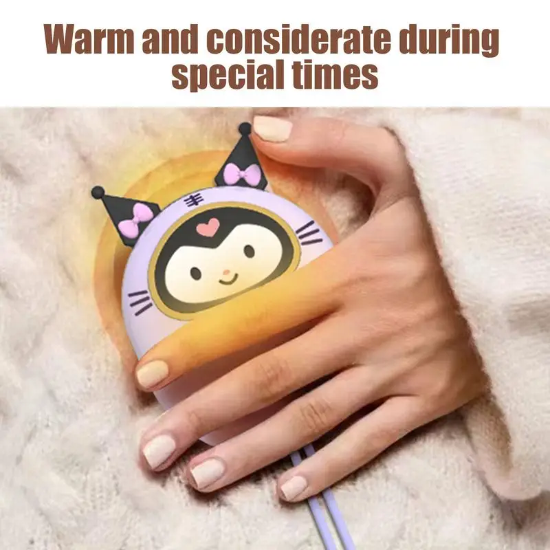 Cute Pocket Hand Warmer USB Rechargeable Portable Winter Keep Warm Gadget Pocket Mini Electric Heater For Girls Camping Office