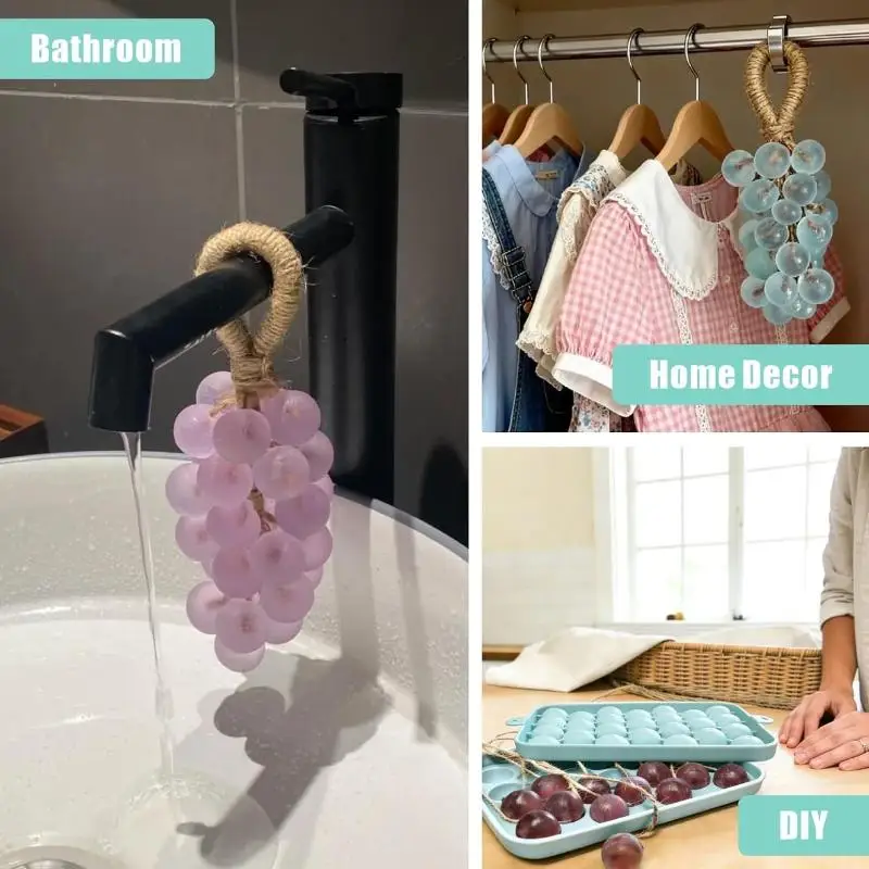 

DIY Silicone Soap Kit with Grape Shape Exquisite Molds for Homemade Bath Soap Ideal for Creative Gift Giving