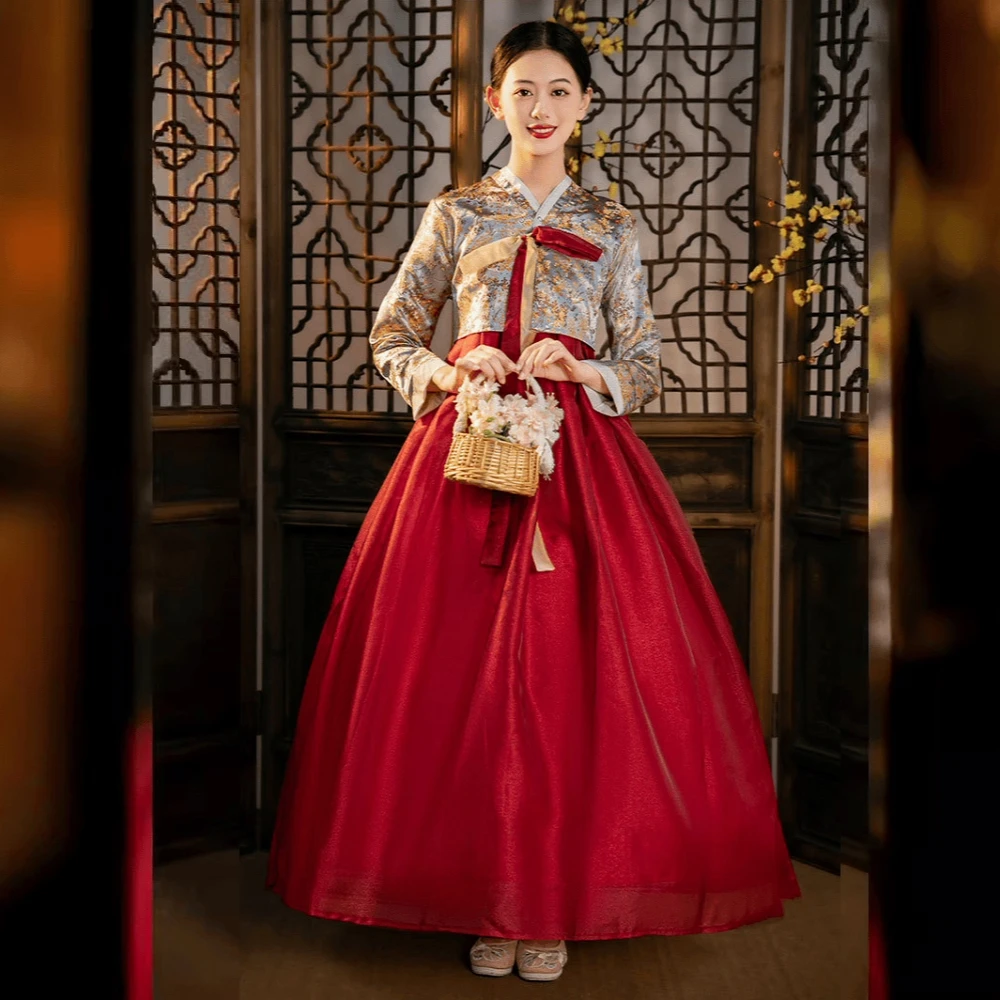 

Korean Ethnic Traditional Costume Princess Dress Women Hanbok Palace Travel Classical Court Hanbok Outfits