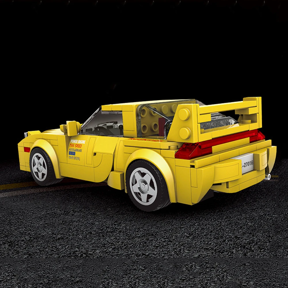 Mini Classic Sports Car Building Blocks Assembly Model 8 Stud Vehicle Educational Puzzle Toy Display Collection Gift