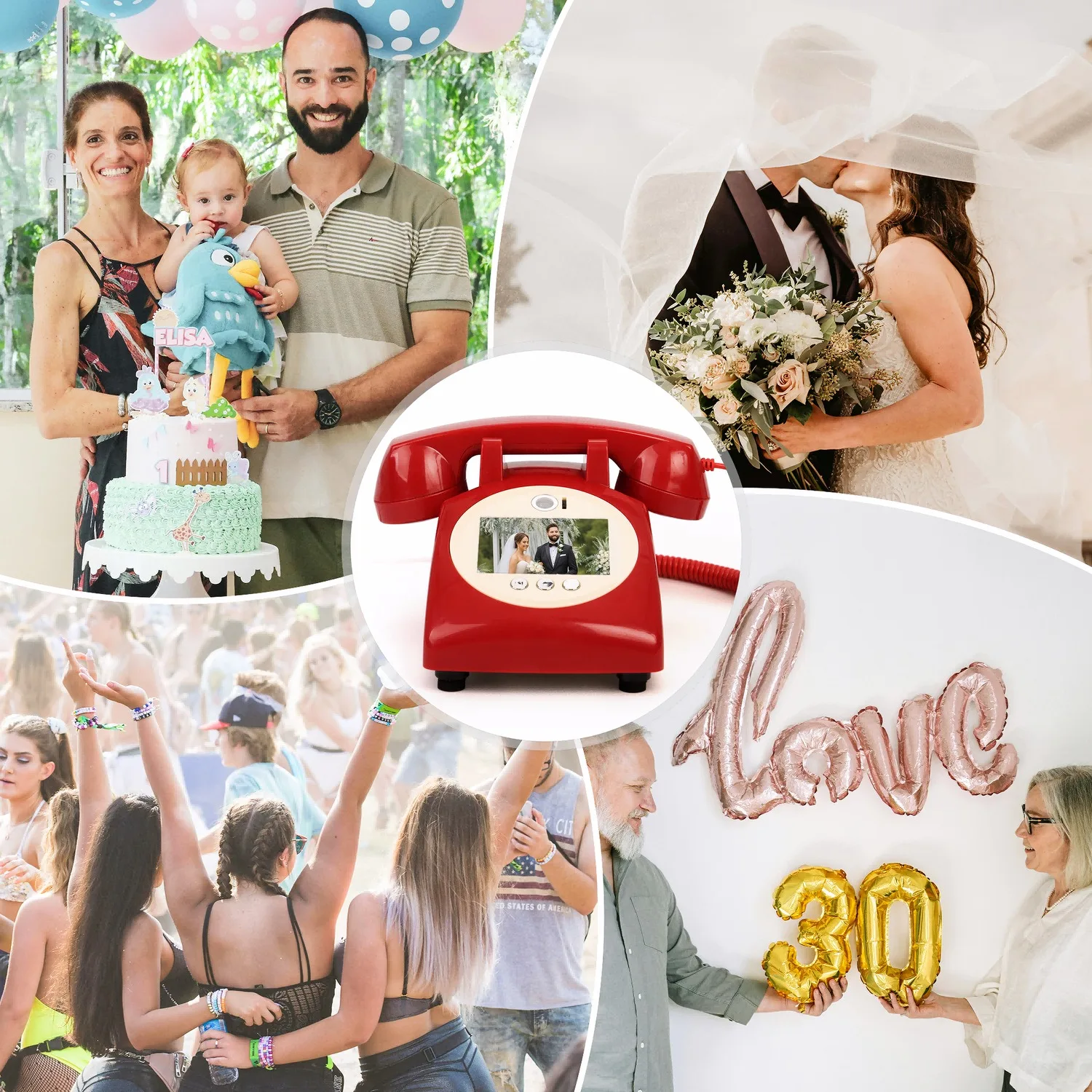 Wedding Audio Video Guestbook Phone Unique Av Guestbook Phone for Weddings Banquet Guest Video Sign-In Phone Party Wishes Video