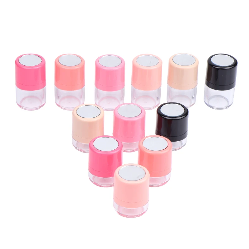 1PC Mini Empty Jar Refillable Loose Powder Box With Powder Puff Diy Cosmetic Powder Case Blusher Finishing Powder Jar Container