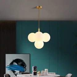 Nordic Modern Balloon Chandelier Bedroom Living Room Glass Restaurant Kitchen Led Hanging Light Fixture Indoor Lighting Bubbles