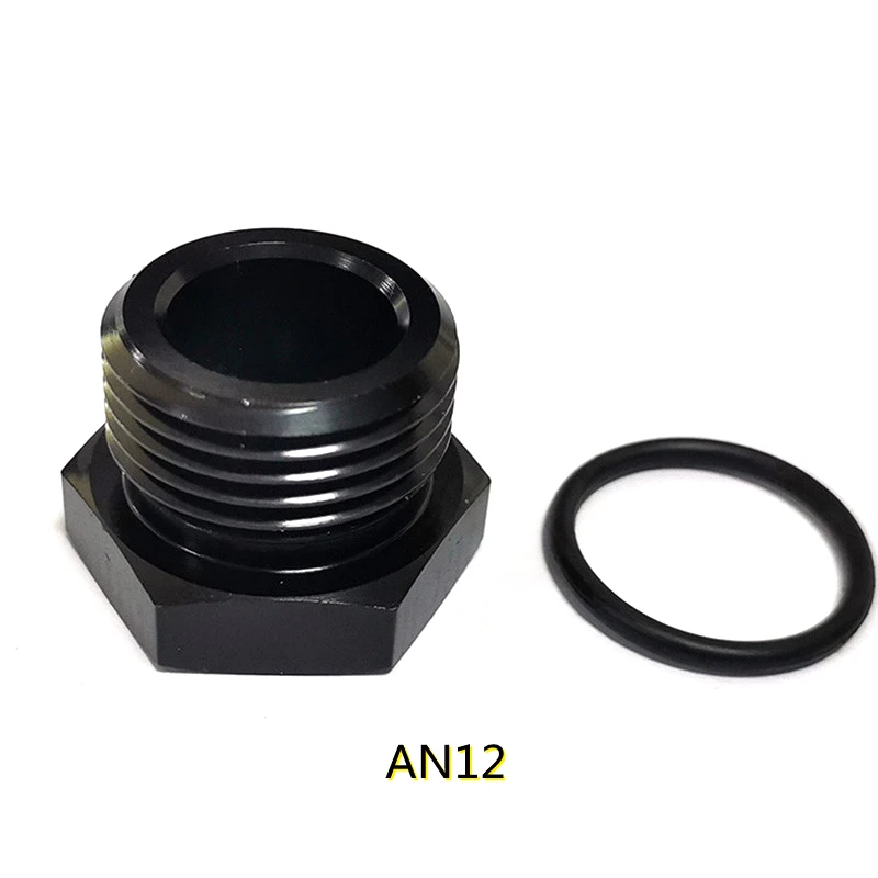 

Black 12 an Male Hex Head ORB O-Ring Block off Plug Fitting - Automotive Brake Line Repair Part