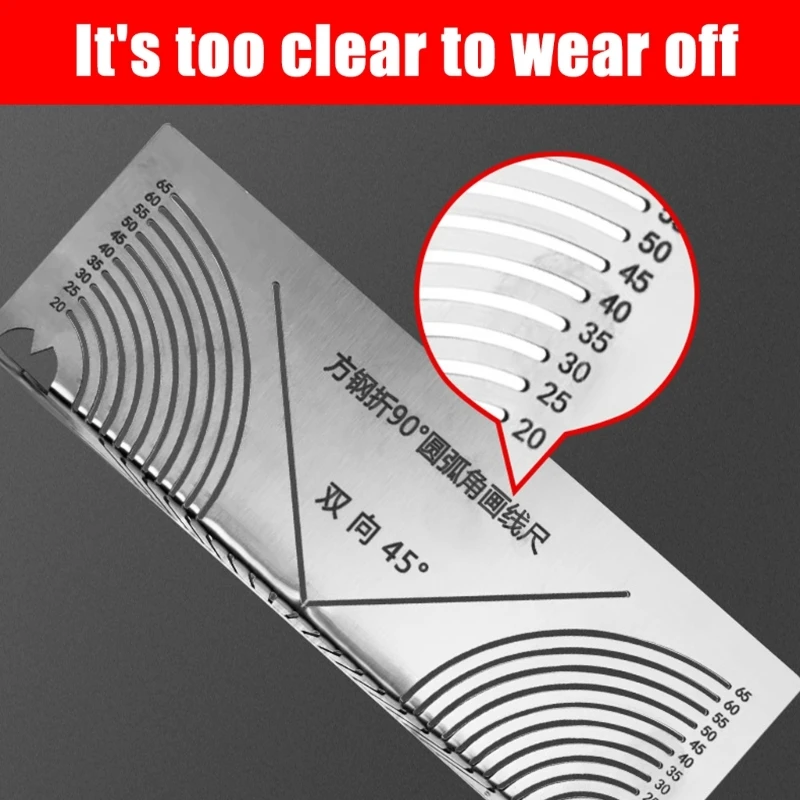 Adjustable Angles & Arcs Marking Tool Two-Purpose Metal Scriber for Metalworking Welding Engineering and Construction D2RD