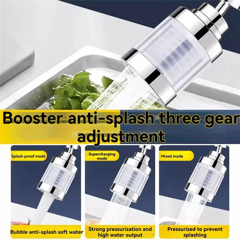 

ABEZ Kitchen Faucet Filter Extender House Hold Tapwater Purifiersplash-Proof Nozzle Filter Purifier Artifact
