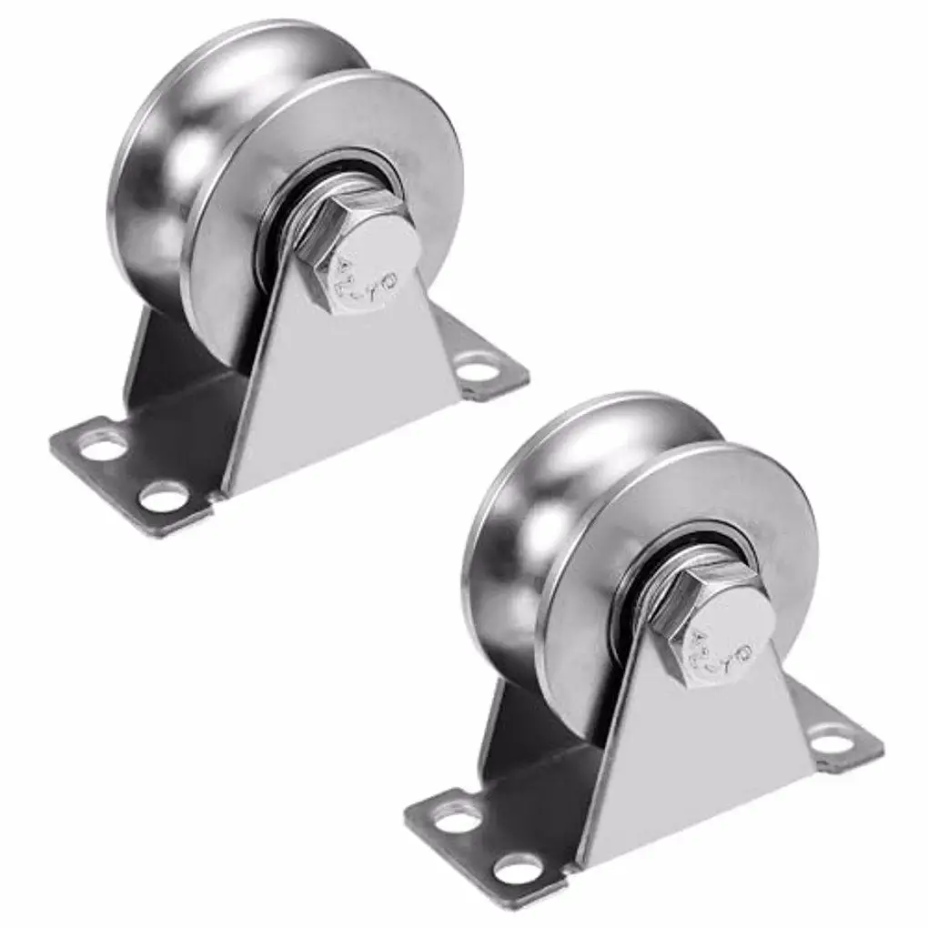 2pcs set Stainless Steel Pulley Block Exquisite Craft And Rustproof Block For Smooth Line Sliding