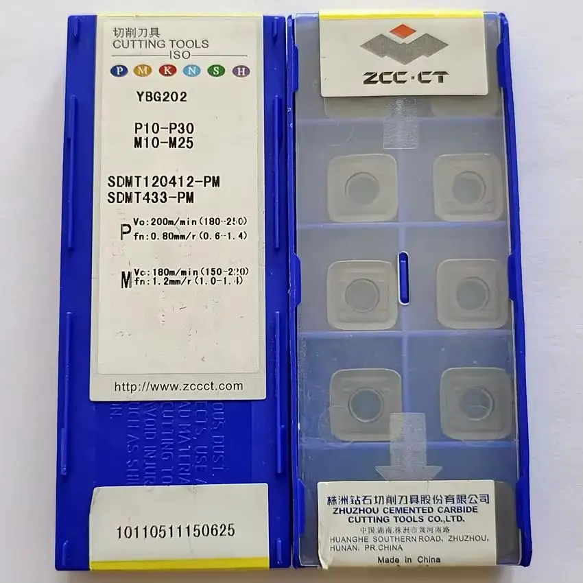

SDMT09T312-PM YBG202/SDMT120412-PM YBG202/SDMT120412-PM YB9320 ZCC.CT SDMT CNC blade carbide inserts turning tools 10pcs/box